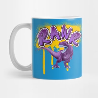 Rawr T-Rex Dinosaur Graffiti Mug